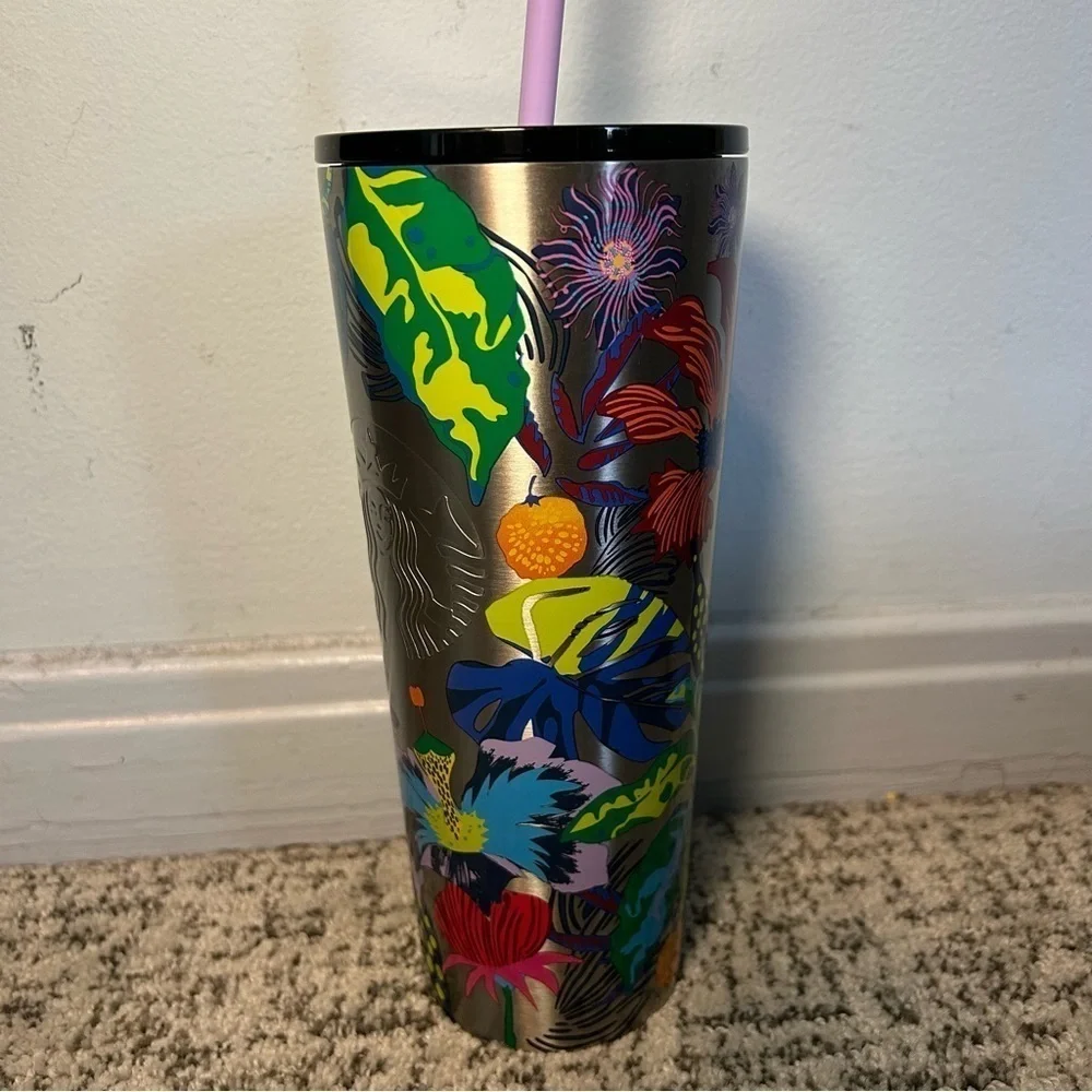 NWT Starbucks Summer 2023 Immersive Floral Stainless Steel Tumbler